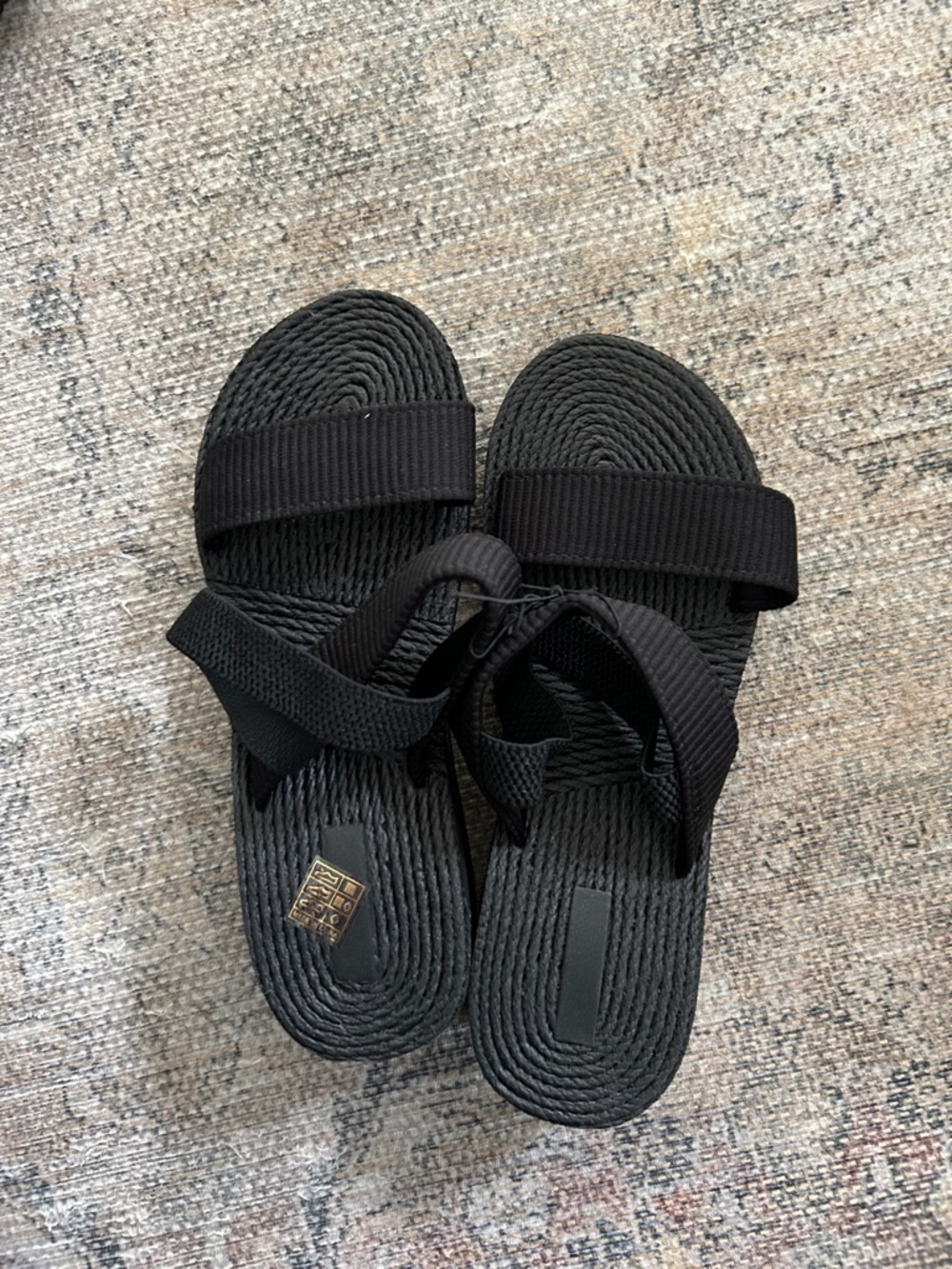 Black Strap Sandals